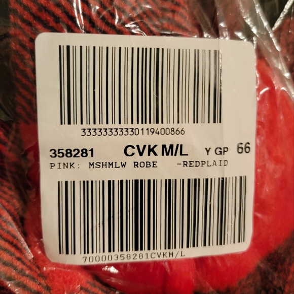 PINK Victoria's Secret Dog Plaid Robe - Picture 5 of 5